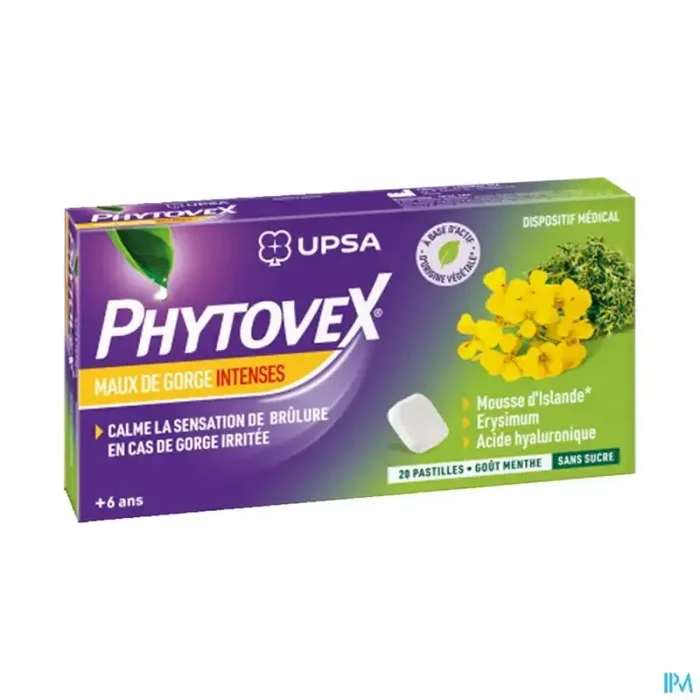Upsa phytovex maux gorge intense pastille 20