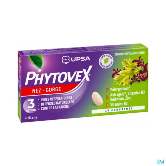 Upsa phytovex nez gorge 3 actions comprimé 20