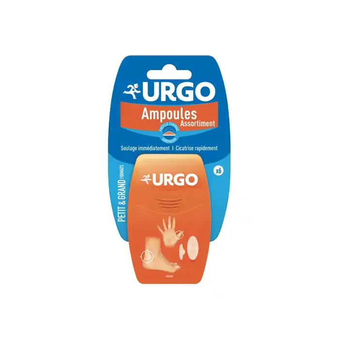Urgo ampoules traitement assortiment petit & grand formats 6 pieces