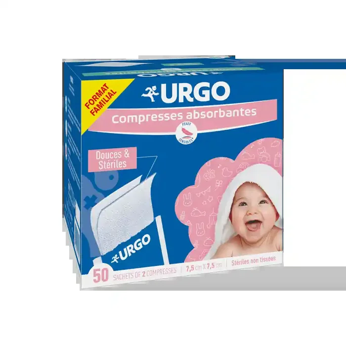 Urgo compresses absorbantes 7.5 x 7.5cm 50 sachets