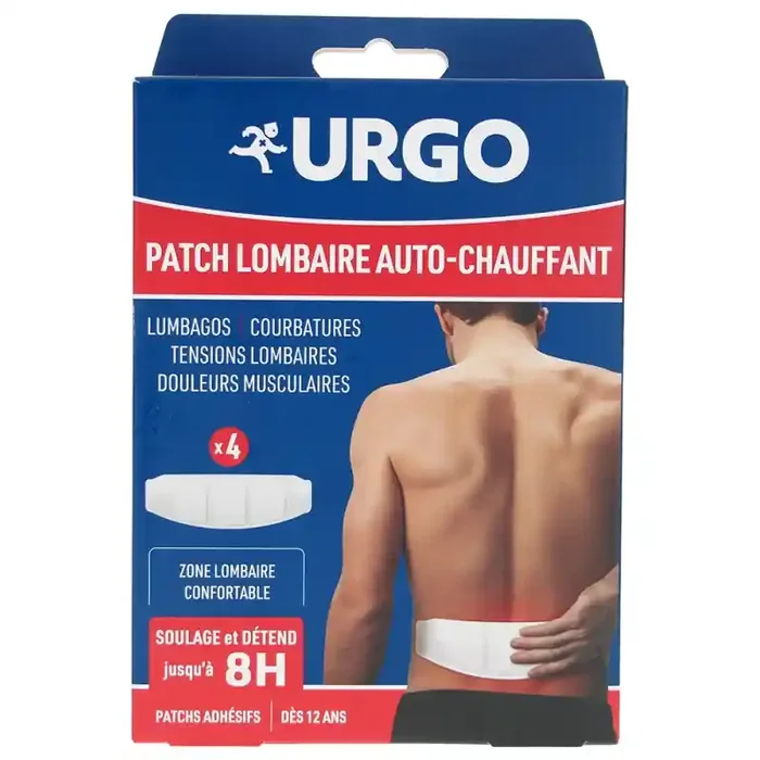 URGO PATCH LOMBAIRE AUTO-CHAUFFANT 8H X4