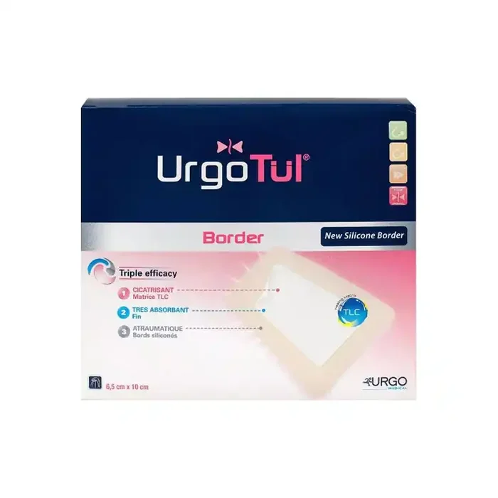 UrgoTul Border 6,5 x 10cm 10 pansements hydrocellulaires