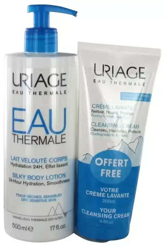 Uriage Lait Velouté Corps 500 ml + Crème Lavante 200 ml Offerte