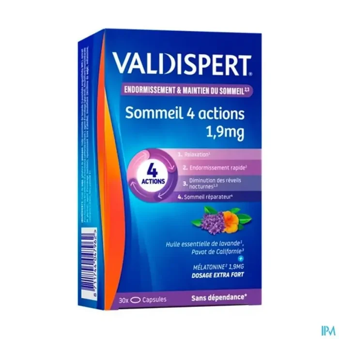Valdispert melatonine 1mg9 4 actions comprime 30 x2