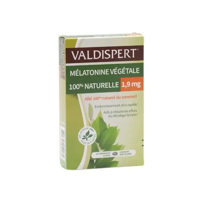 Valdispert melatonine vegetale 100% naturelle 1.9 mg 20 comprimes