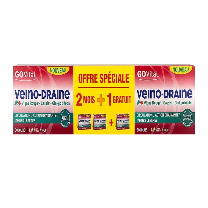 Veino-draine 3×30 gélules (dont 30 offertes)