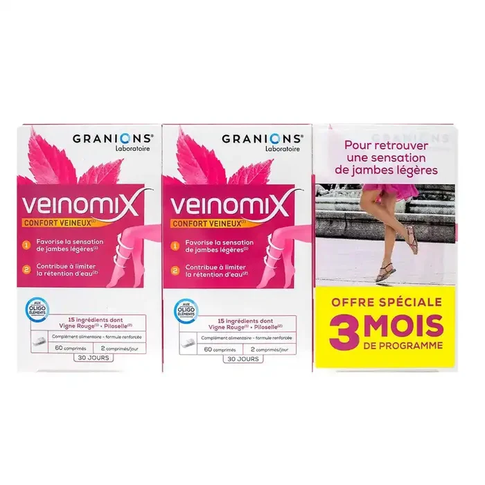 Veinomix 3×60 comprimés