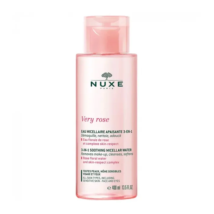 VERY ROSE EAU MICELLAIRE APAISANTE 3 EN 1 TOUTES PEAUX 400ML NUXE