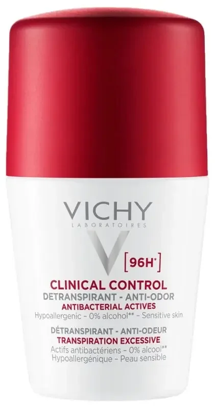 Vichy Clinical Control 96H Détranspirant Anti-Odeur Transpiration Excessive 50 ml