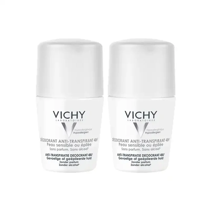 Vichy deodorant anti-transpirant 48h peau sensible 2x50ml