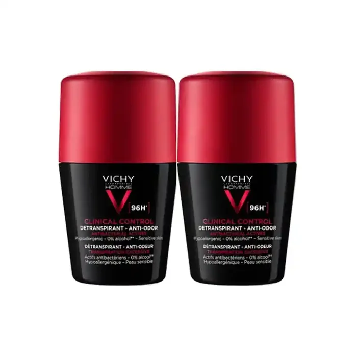 Vichy Homme Clinical Control detranspirant anti-odeur 96h lot de 2x50ml