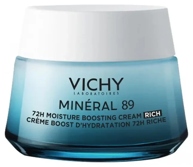 Vichy Minéral 89 Crème Riche Boost d‘Hydratation 72H Peaux Sèches 50 ml