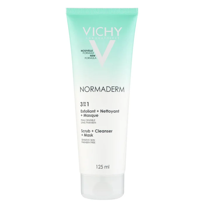 VICHY Normaderm 3 en 1 Nettoyant + Exfoliant + Masque 125 ml