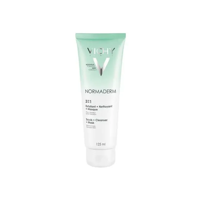Vichy normaderm 3 en 1 nettoyant + exfoliant + masque 125ml