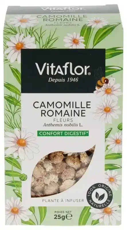 Vitaflor Plante en Vrac – Camomille Romaine Capitule – 25 g