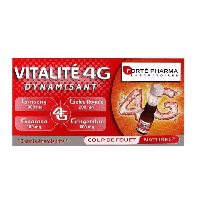 Vitalité 4G dynamisant 10 shots énergisants