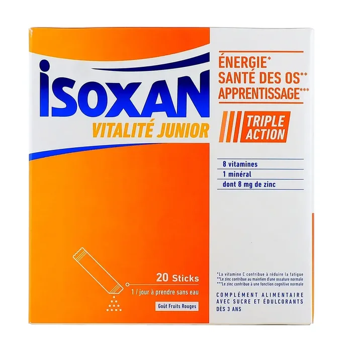 Vitalité Junior – Energie Santé des os Apprentissage – 20 sticks