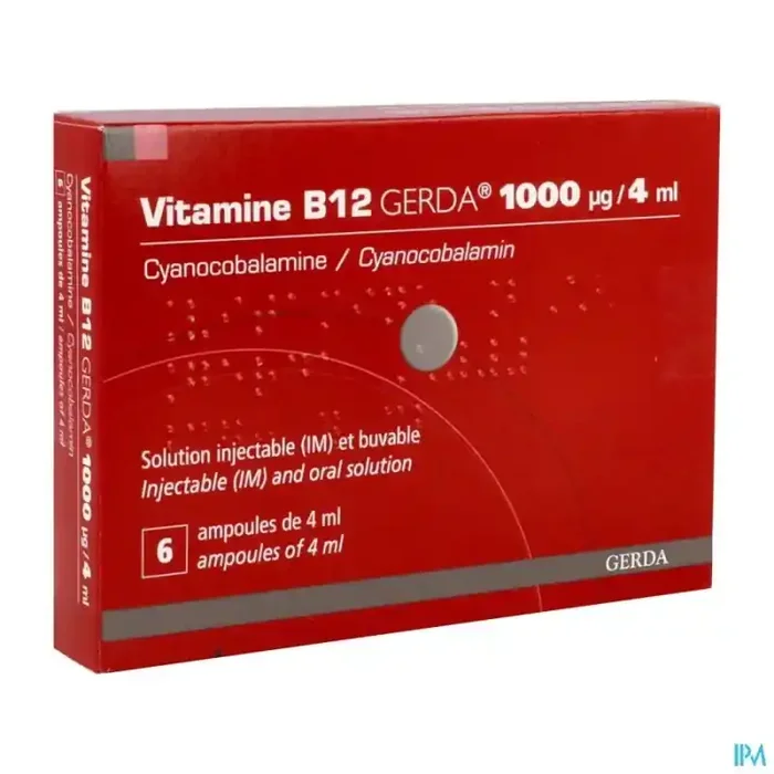 Vitamine b12 gerda 1000mcg/4ml solution injectable buv 4ml 6