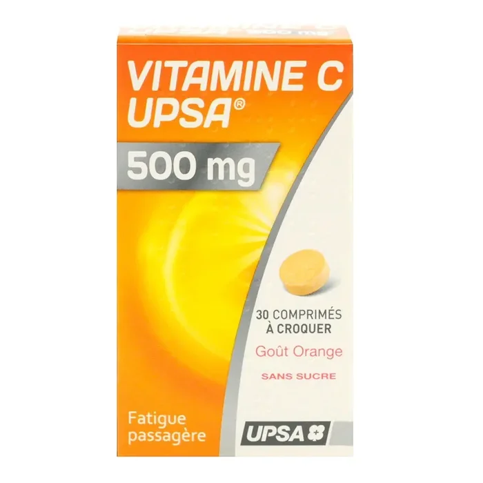 Vitamine C 500mg Orange – Fatigue passagère – 30 comprimés