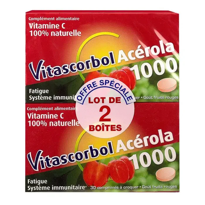 Vitascorbol Acérola 1000 2×30 comprimés