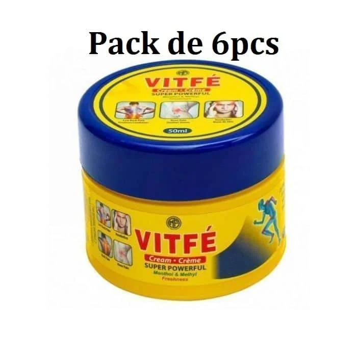 Vitfé – Crème mentholée pour douleurs Super Powerful (Pack de 6)