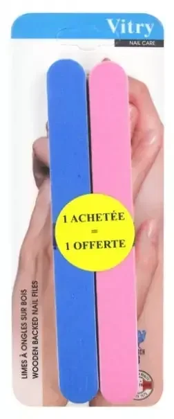 Vitry 10 Limes à Ongles 18 cm – Couleur Bleu et Rose