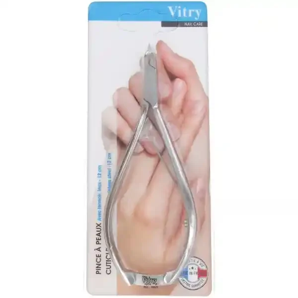 Vitry Pince à Peaux Inox Avec Fermoir 12 cm