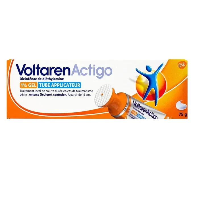 VoltarenActigo 1% Gel – Entorse Foulure Contusion – Tube applicateur 75g