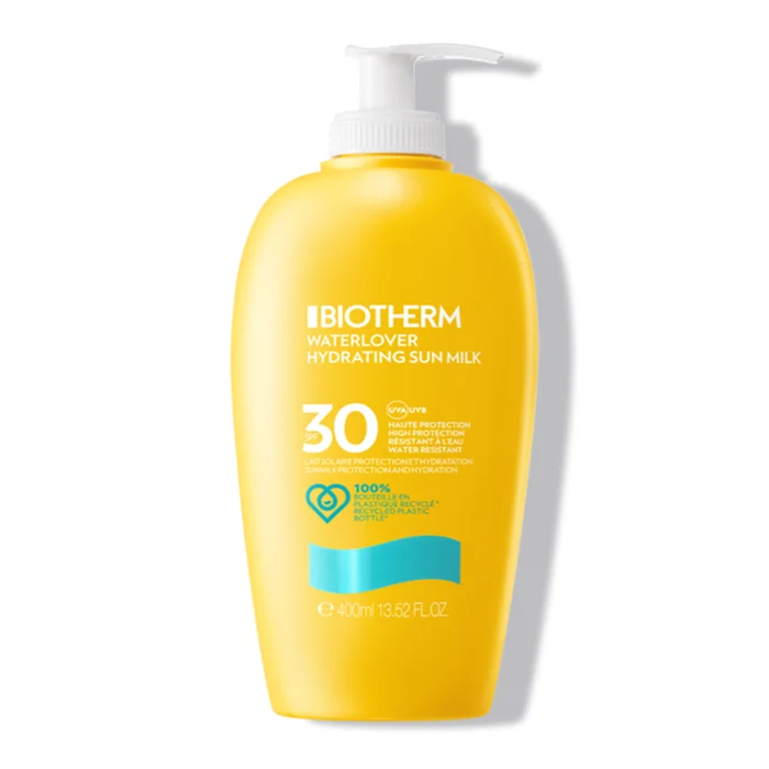 Waterlover Lait Solaire Hydratant SPF 30 – Lait solaire hydratant haute protection pour le visage et le corps 400 ml