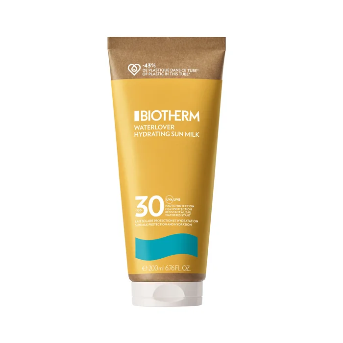 Waterlover Lait Solaire Hydratant SPF 30 – Tube éco-conçu – Lait solaire hydratant Visage & Corps 200 ml