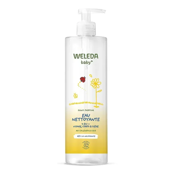 Weleda Calendula bébé eau nettoyante 3en1 visage, corps, siège, 400ml