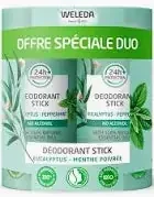 Weleda Déodorant Stick Eucalyptus Menthe Poivrée lot de 2