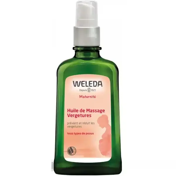 Weleda Maternité Huile de Massage Vergetures Flacon-Pompe 100 ml