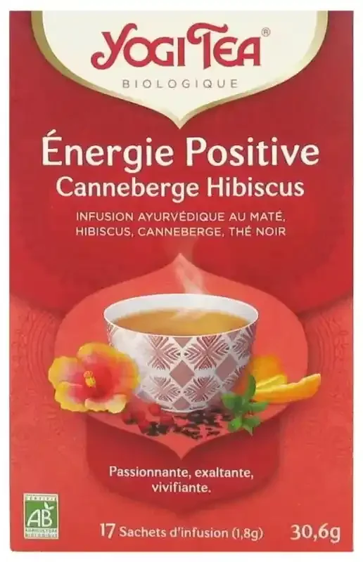 Yogi Tea Énergie Positive Canneberge Hibiscus