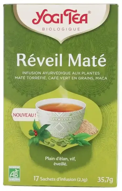 Yogi Tea Réveil Maté Bio 17 Sachets de 2,1 g