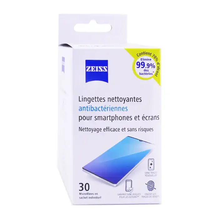 ZEISS LINGETTES NETTOYANTES ANTIBACTERIENNES 30 LINGETTES