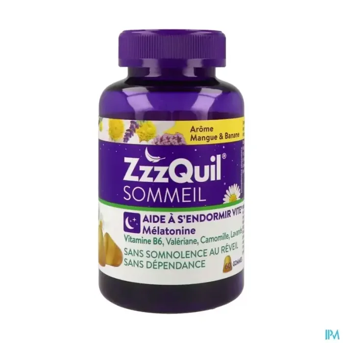 Zzzquil sommeil mangue banane gomme 60